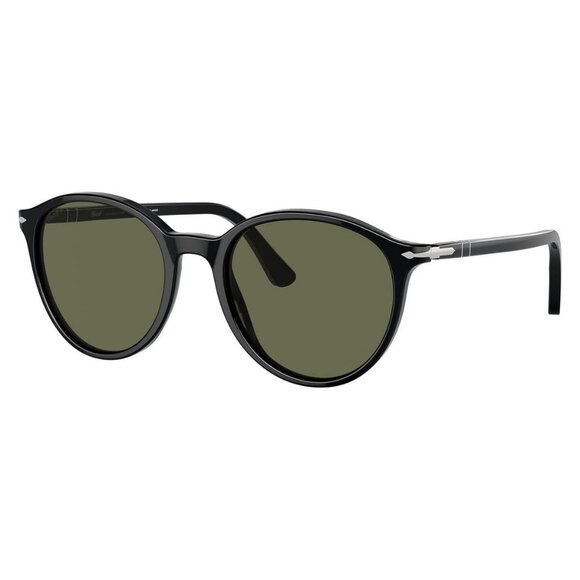 A0884Z New PERSOL Black Polarised Round PO3350S 95/58 Sunglasses Women - Picture 1 of 8